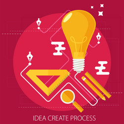 Idea creating process concept flat vector