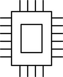 line circuit data technology to center server vector image