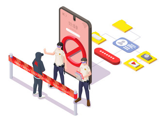 mobile phone unauthorized access prevention login vector image