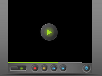 web player template vector image