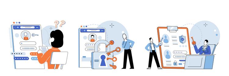account login designing intuitive user interface vector image