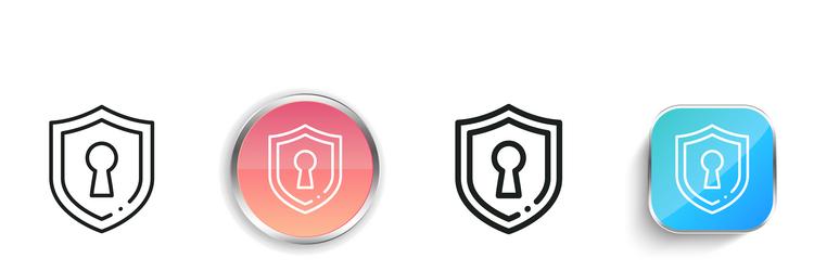 keyhole icon thin linear regular and button style vector image
