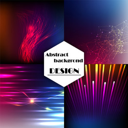set of abstract technology web banner vector image