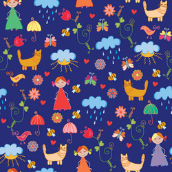 Spring seamless pattern vector