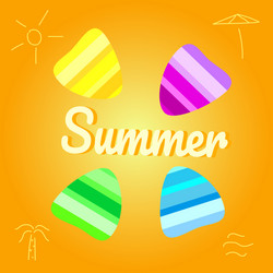 Summer background with seashell elements Vector Image