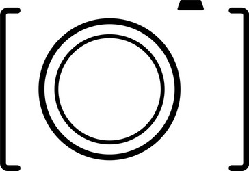 camera icon in linear style photography element vector image