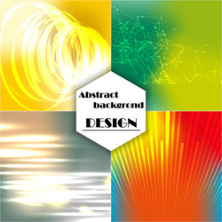 set of abstract technology web banner vector image