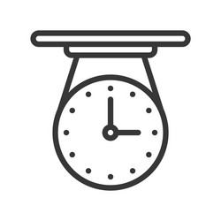 Celling clock icon outline design editable stroke vector