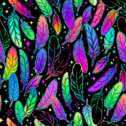 Colorful Multicolored Bird Feathers Vector Image