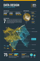 Complex Data Network Visualization vector image