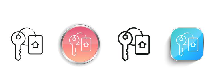 keys icon thin linear regular and button style vector image