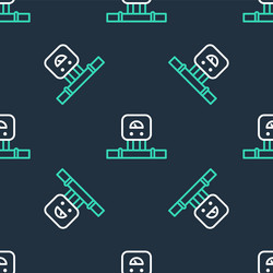 Line smart sensor system icon isolated seamless vector