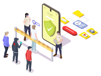 Mobile Authentication - User ID vector image