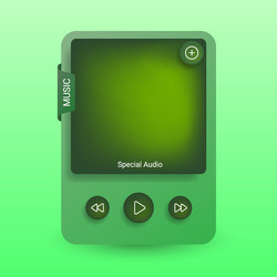 modern music player ui design with green theme vector image