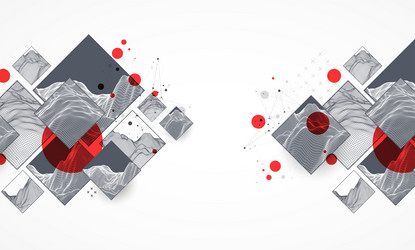 modern science or technology elements in square vector image