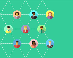 networking concept with diverse group people vector