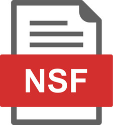 nsf file document icon vector image