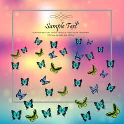spring background with butterflies vector image