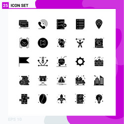 Stock icon pack 25 line signs and symbols vector