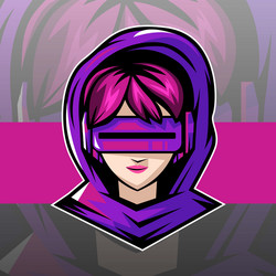 Premium Vector  Cute attractive gamer streamer girl esport logo template