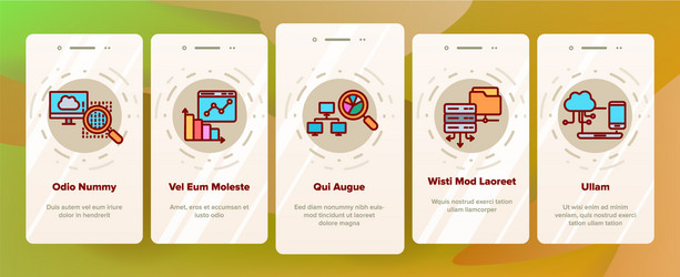 data analysis web storage onboarding vector image