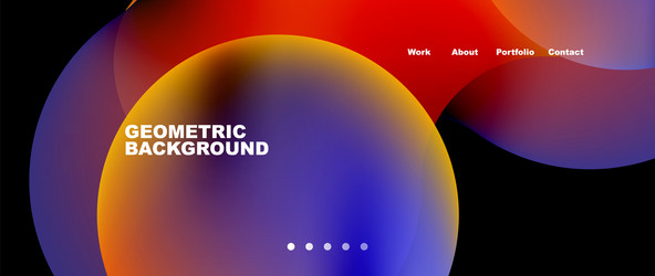flowing gradient colors and round elements vector image