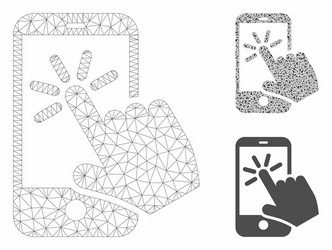 smartphone click mesh carcass model vector image