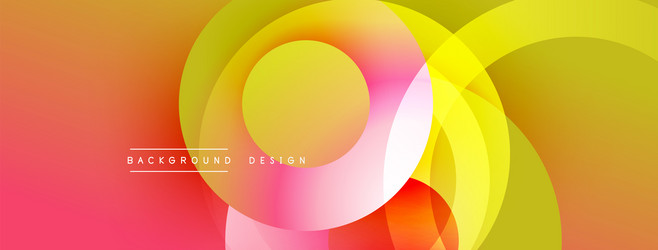 abstract colorful overlapping circles create vector image