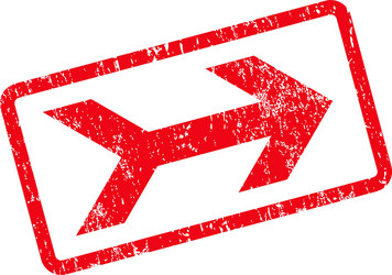 Dotted arrow right icon rubber stamp Royalty Free Vector