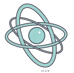 atom symbol in modern linear style isolated vector image