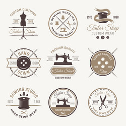 Tailor icon set Royalty Free Vector Image - VectorStock