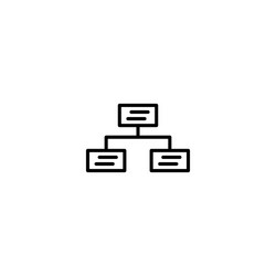 flowchart data icon vector image