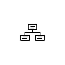 Flowchart data icon vector