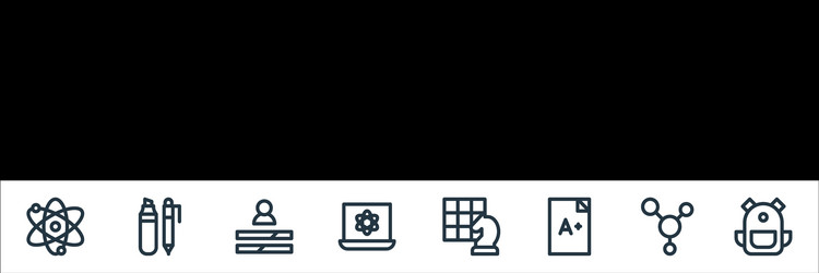 nerd line icons linear set quality vector image