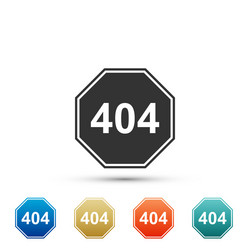 page with a 404 error icon on white background vector image