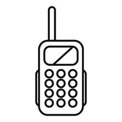 portable radio transceiver showing buttons vector image