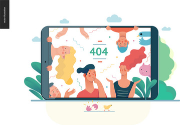 business series - error 404 web template vector image