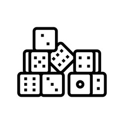 Dice Game Table Icon vector image