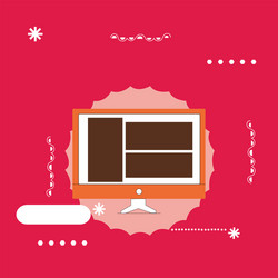 Flat design empty esp template vector