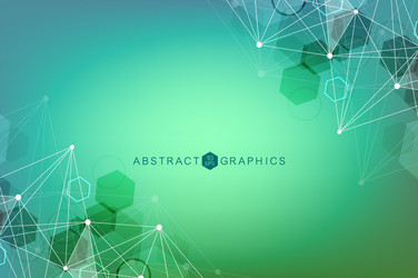 Geometric abstract background with connected line vector