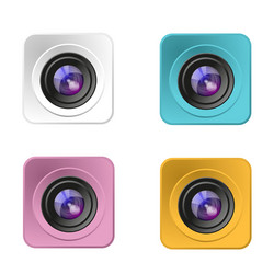 Modern Camera Lens Collection vector