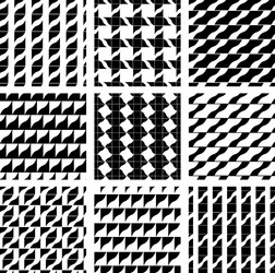 Set of grate seamless patterns with geometric vector