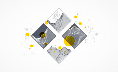 modern science or technology elements in square vector image