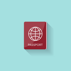 passport in a flat style travel emigration vector