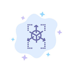 prototype grid database chart blue icon vector image
