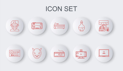 set line laptop create account screen video game vector image