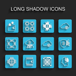 set line processor chip with dollar vector image