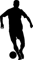 Soccer Player Silhouette Vector Image