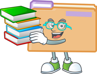 Student with book folder data isolated on white vector