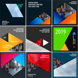 abstract material design style of elements vector image